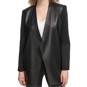 NWOT Calvin Klein | Faux Leather Combo Jacket